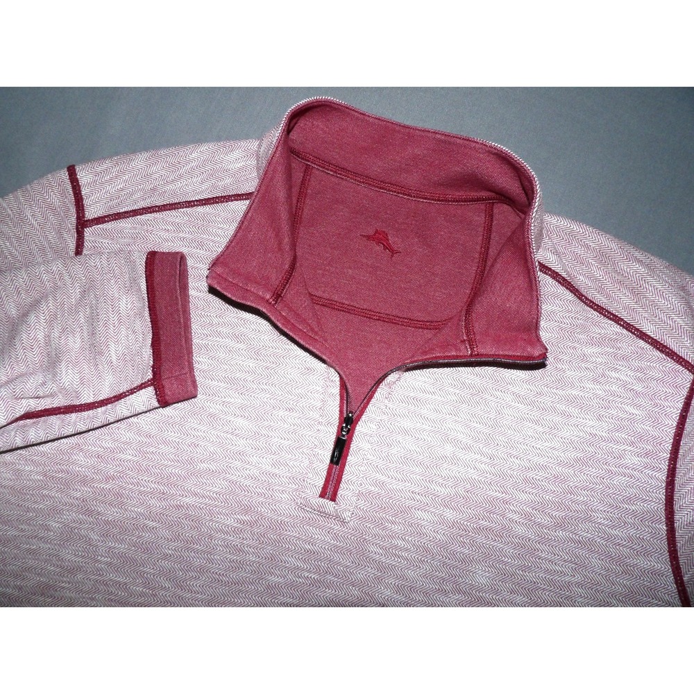 Tommy Bahama Reversible Light Weight Collared 1/4 Zip Knit Sweater Men's XXL